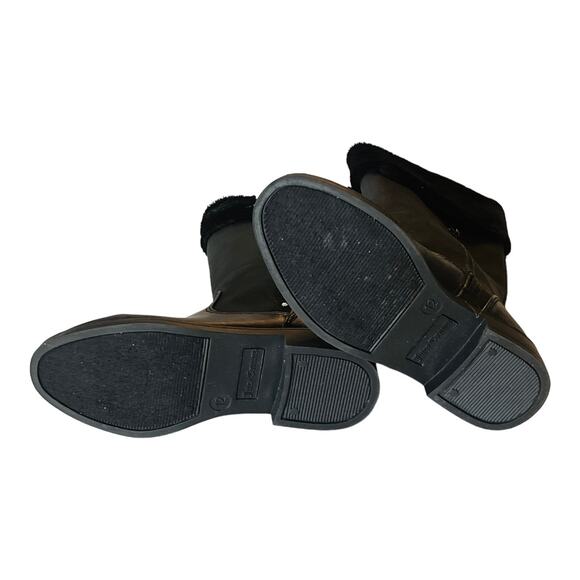 Juicy Couture LOOMIS BOOTS Little Girls 12 Black Vegan Suede Warm Sherpa Fur NEW - Picture 6 of 9